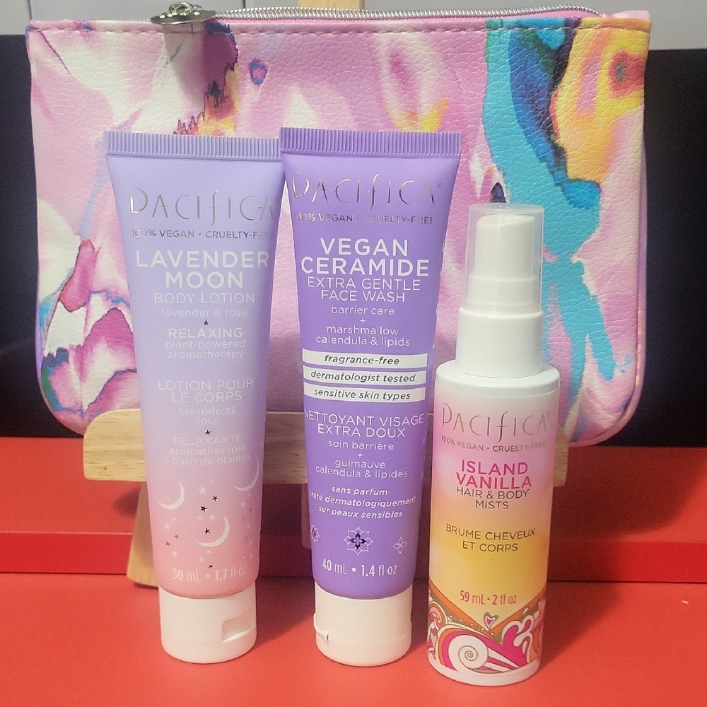 Pacifica Lavender Moon & Vegan Ceramide Lavender Purple Body & Face Care Duo